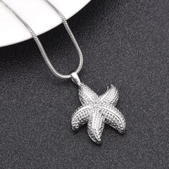 Starfish Shaped Cremation Urn Necklace