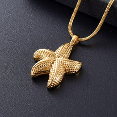 Starfish Shaped Cremation Urn Necklace