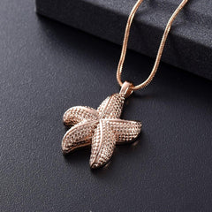 Starfish Shaped Cremation Urn Necklace