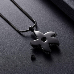 Starfish Shaped Cremation Urn Necklace