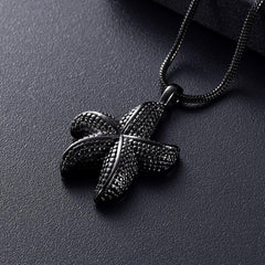 Starfish Shaped Cremation Urn Necklace