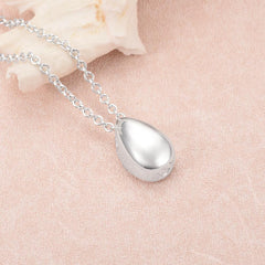Sterling Silver Teardrop Cremation Urn Necklace