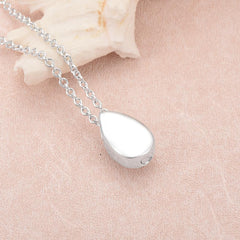 Sterling Silver Teardrop Cremation Urn Necklace
