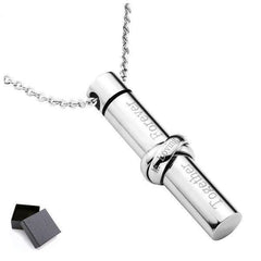 Together Forever In Loving Memory Infinity Cylinder Cremation Urn Necklace