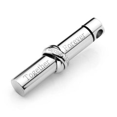 Together Forever In Loving Memory Infinity Cylinder Cremation Urn Necklace