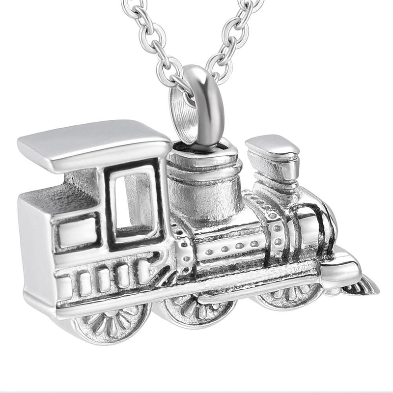 Train Shaped Cremation Urn Necklace