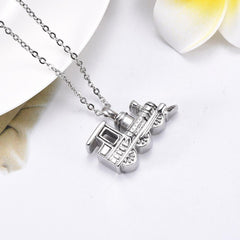 Train Shaped Cremation Urn Necklace
