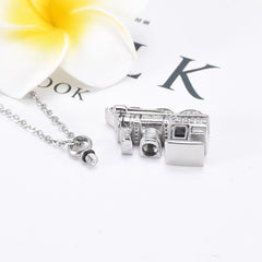 Train Shaped Cremation Urn Necklace