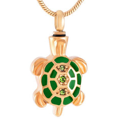Turtle Shaped Cremation Urn Necklace