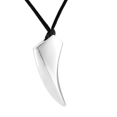 Tusk Tooth Silver Cremation Urn Necklace