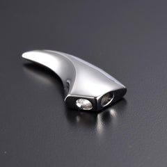 Tusk Tooth Silver Cremation Urn Necklace