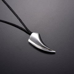 Tusk Tooth Silver Cremation Urn Necklace