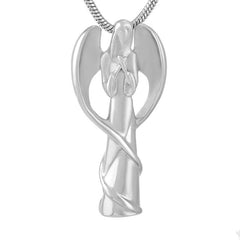 Winged Angel Cremation Urn Necklace