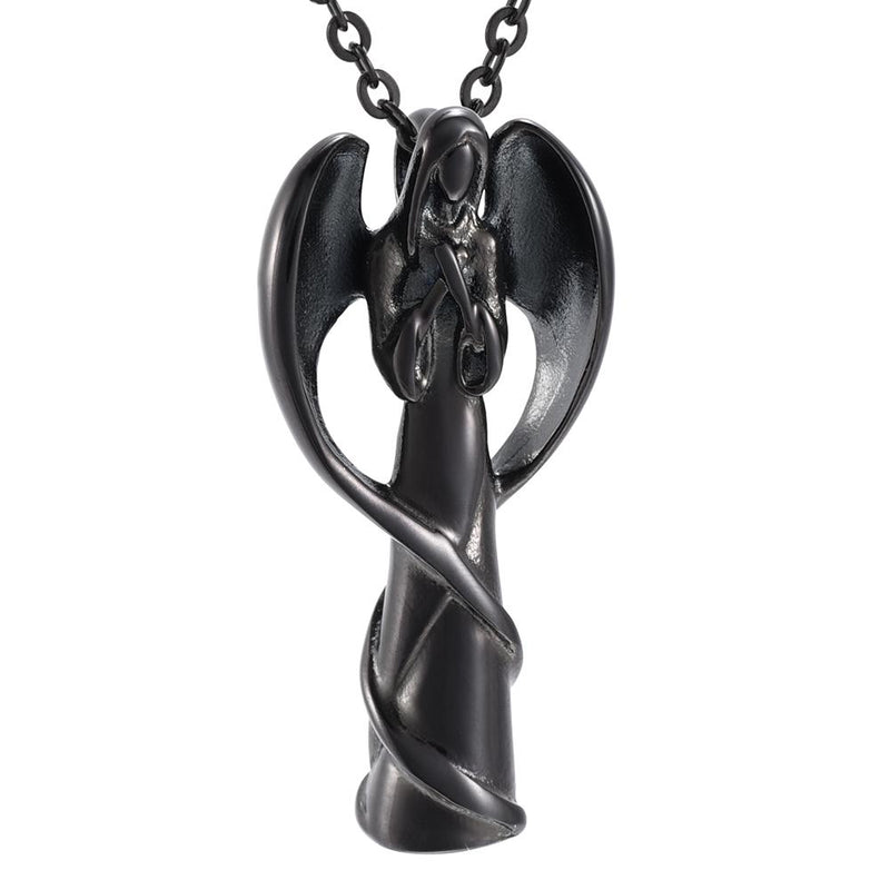Winged Angel Cremation Urn Necklace