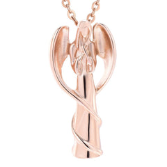 Winged Angel Cremation Urn Necklace