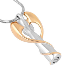 Winged Angel Cremation Urn Necklace