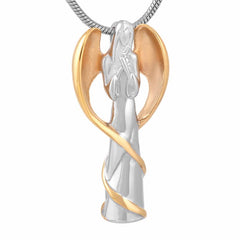 Winged Angel Cremation Urn Necklace