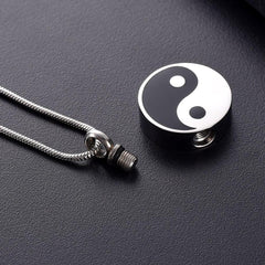 Yin Yang Cremation Urn Necklace