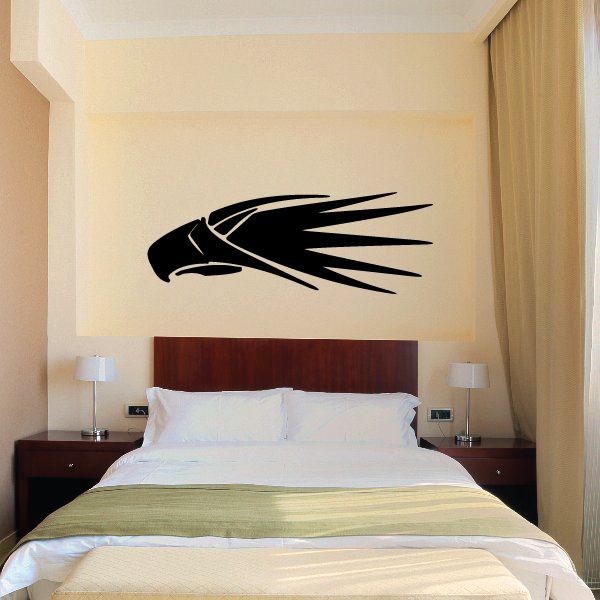 Eagle Head Tribal Vehicle Pinstripe Vinyl Decal - Car Decal - Wall Decal - MC013