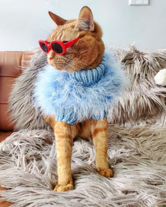 Haute Couture Feathered Luxury Pet Sweater