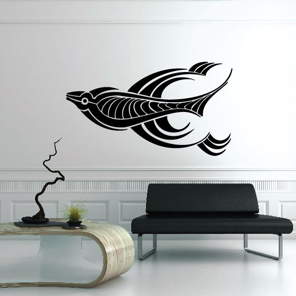 Fish Tribal Vehicle Pinstripe Wall Decal - Vinyl Decal - Car Decal - MC90