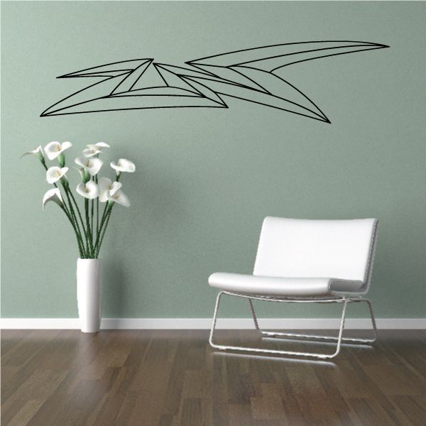 Geometric Pinstripe Vinyl Decal