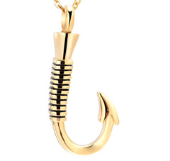 Fishing Hook Cremation Necklace