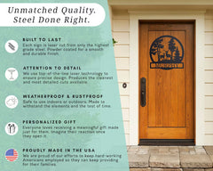 Deer Text Personalized Gifts - Custom Metal Sign, Anniversary/Wedding/Housewarming Gift
