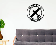 Airplane themed Nursery Sign, Airplane Name Sign, Metal Circle Name Sign, Custom Baby Sign, Kids Airplane Name Sign, Aviation Nursery Decor
