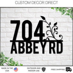 Handmade Personalized Custom House Address Sign, Metal Address Plaque, Home or Business Outdoor Decor