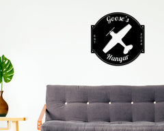Airplane Sign, Personalized Pilot Name Sign, Custom Aviation Lover, Airplane Hangar Sign, Man Cave Sign, Airplane Sign, Personalized Plane