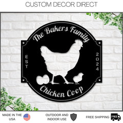 Chicken Coop sign, Custom Hen House Sign, Hen House Coop Sign, Our Little Coop Sign Metal Sign, Metal Chicken Coop Sign, Personalized Chicks