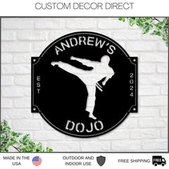 Karate Dojo Sign, Martial Arts Sign, Karate Metal Sign, MMA Gym Sign, Brazilian Jiu-Jitsu, Judo, Karate Dojo Decor, Taekwondo Custom Sign