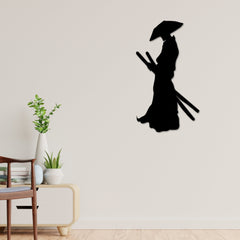 Samurai Metal Wall Art, Samurai Warrior Metal Decor, Metal Wall Art, Samurai Decor, Gift for Boyfriend, Wall Decor Ideas, Samurai Sword Art