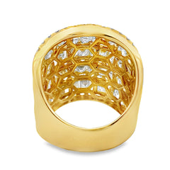 Genuine 6.65ct Diamond Ring 18KT Yellow Gold