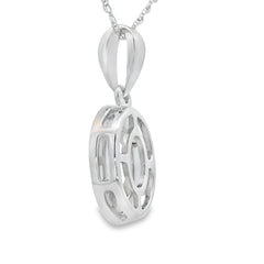 Rose Quartz Diamond Fashion Pendants 10KT White Gold