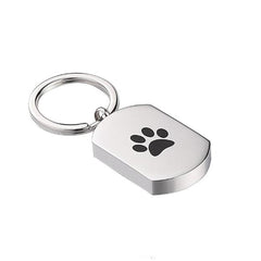 Pet Footprint Cremation Urn Jewelry Keychain Dog Tag