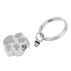 Pet Paw Cremation Urn Keychain