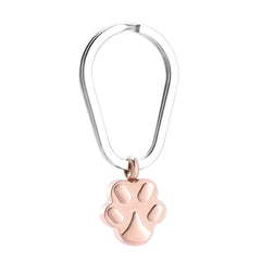 Pet Paw Shaped Cremation Urn Keychain