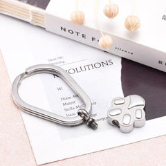 Pet Paw Shaped Cremation Urn Keychain