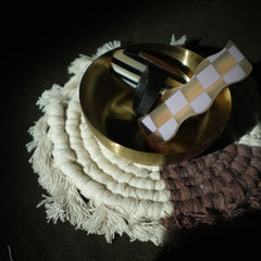 Tilley + Me Handmade Macrame Coasters | Set of 4 Boho Drink Mats