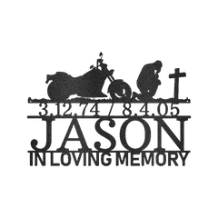 Motorcycle Remembrance Personalized Gifts - Custom Metal Sign