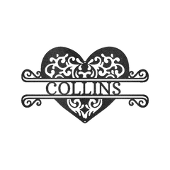 Fancy Heart Personalized Gifts - Custom Metal Sign