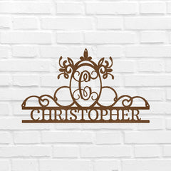 Initial and Name Personalized Gifts - Custom Metal Sign
