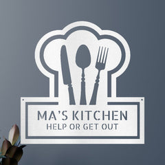 Ruler Of The Kitchen Personalized Gifts - Custom Metal Sign