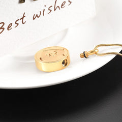 Paw Print In Heart Cremation Urn Necklace
