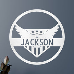 Attacking Eagle Personalized Gifts - Custom Metal Sign