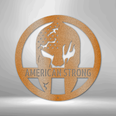 Battle Spartan Helmet Personalized Gifts - Custom Metal Sign