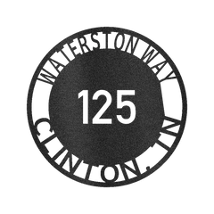Bold Circle Home Address Personalized Gifts - Custom Metal Sign