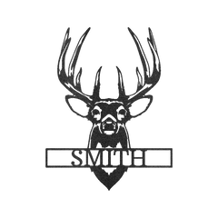 Buck Mount Deer Personalized Gifts - Custom Metal Sign